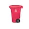 Toter 64 Gal. Red Hazardous Waste Trash Can with Wheels and Lid Lock RMN64 - alternate 2